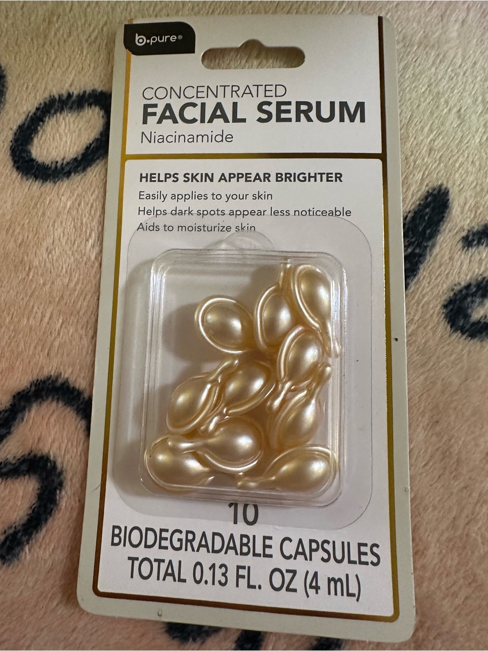 Niacinamide Concentrated Facial Serum Capsules — Pearl Gold
